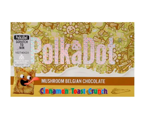 Cinnamon Toast Crunch Polkadot Magic Mushroom Belgian Chocolate